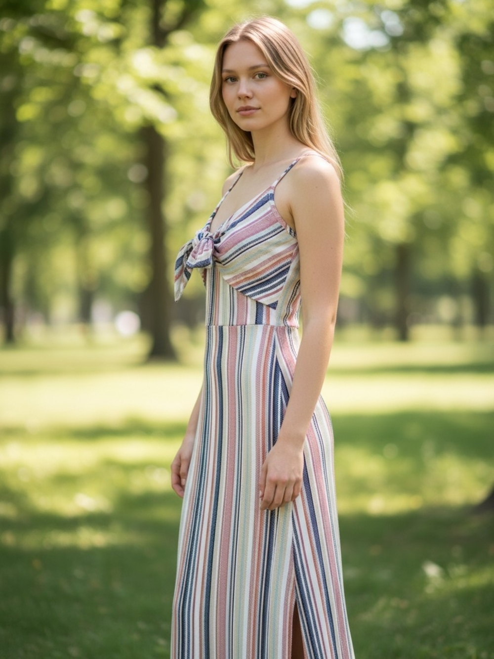 aerie Striped Maxi Dress